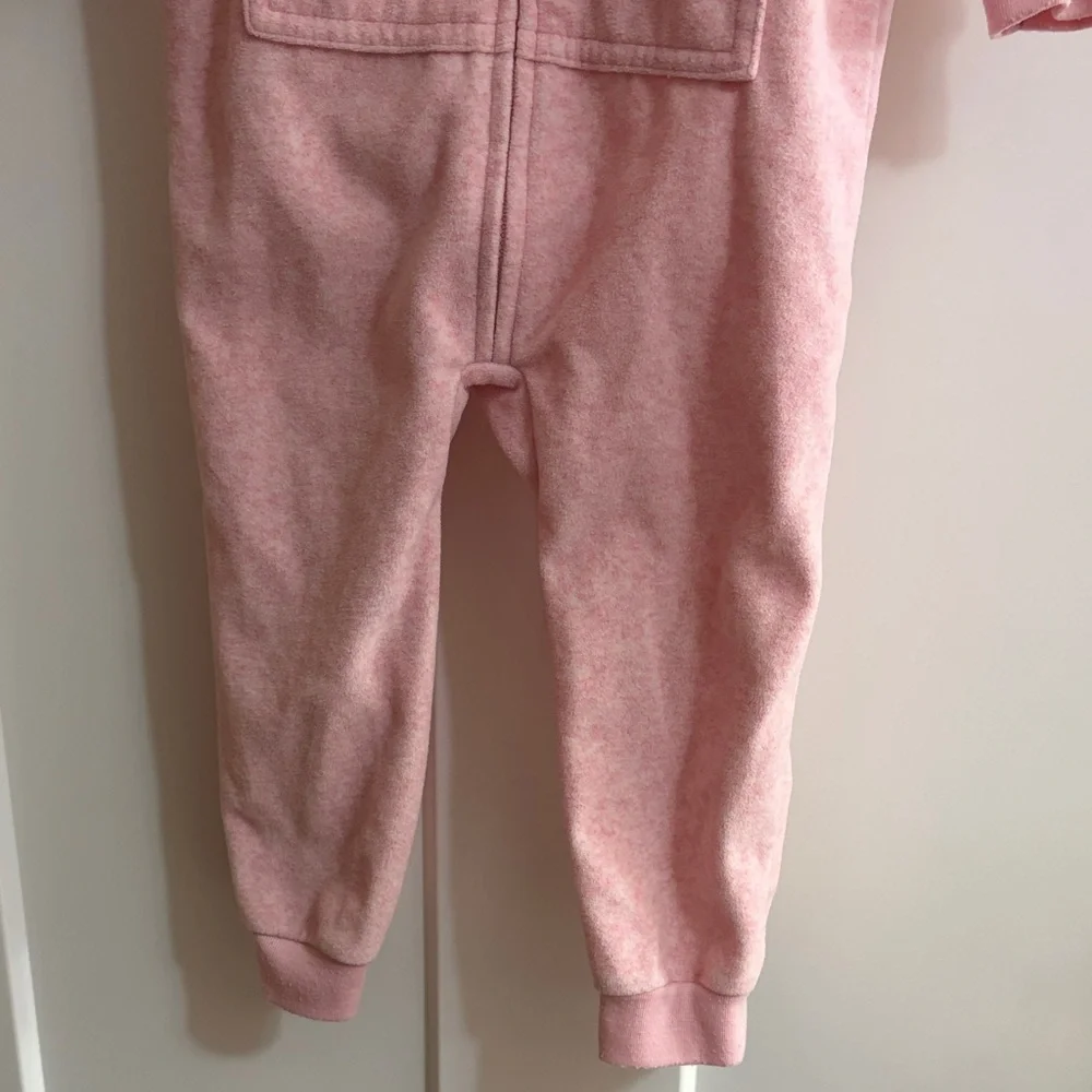 Carter's soft Pink Fleece Hooded jumpsuit
